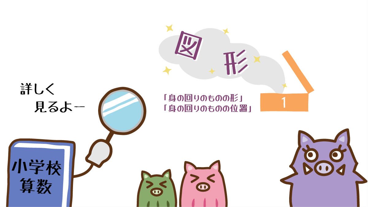 算数１年生の図形を詳しく見るイノママと姉弟